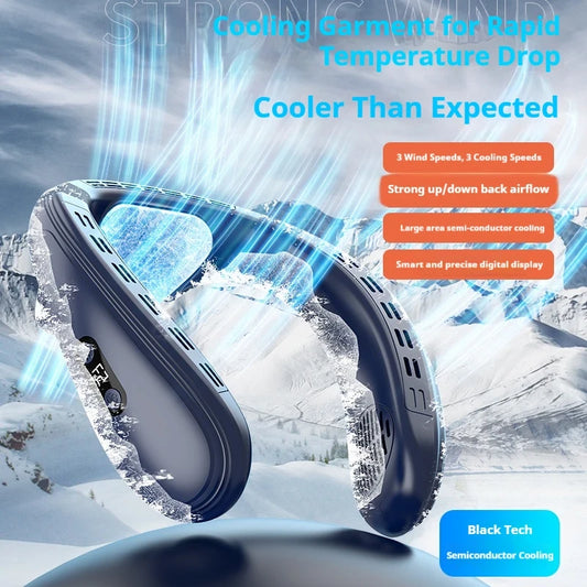 Portable Wearable Semiconductor Neck Fan