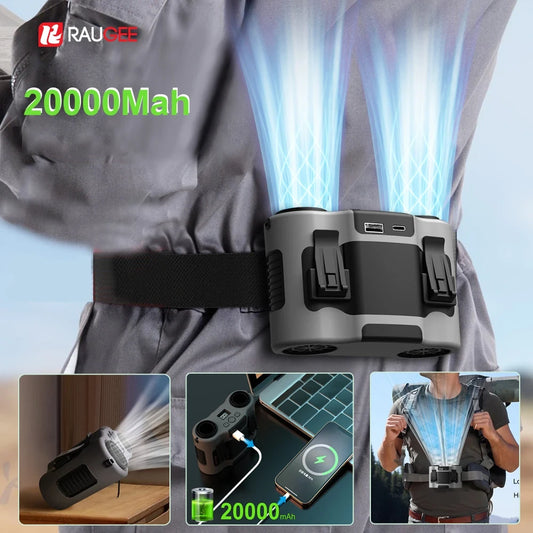 Portable Wearable Waist Fan